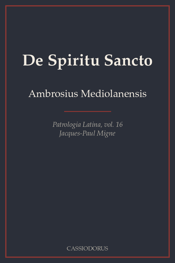 De Spiritu Sancto cover