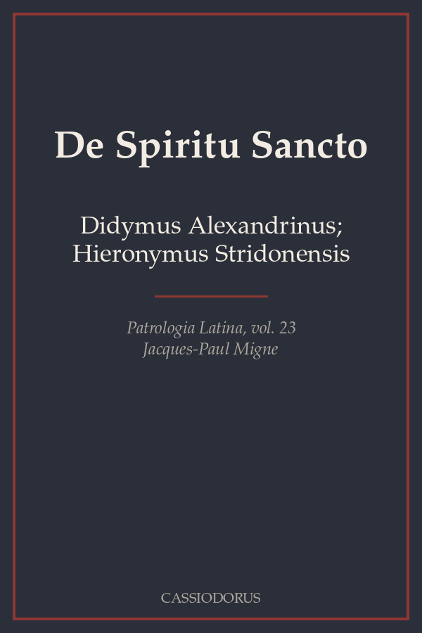 De Spiritu Sancto cover