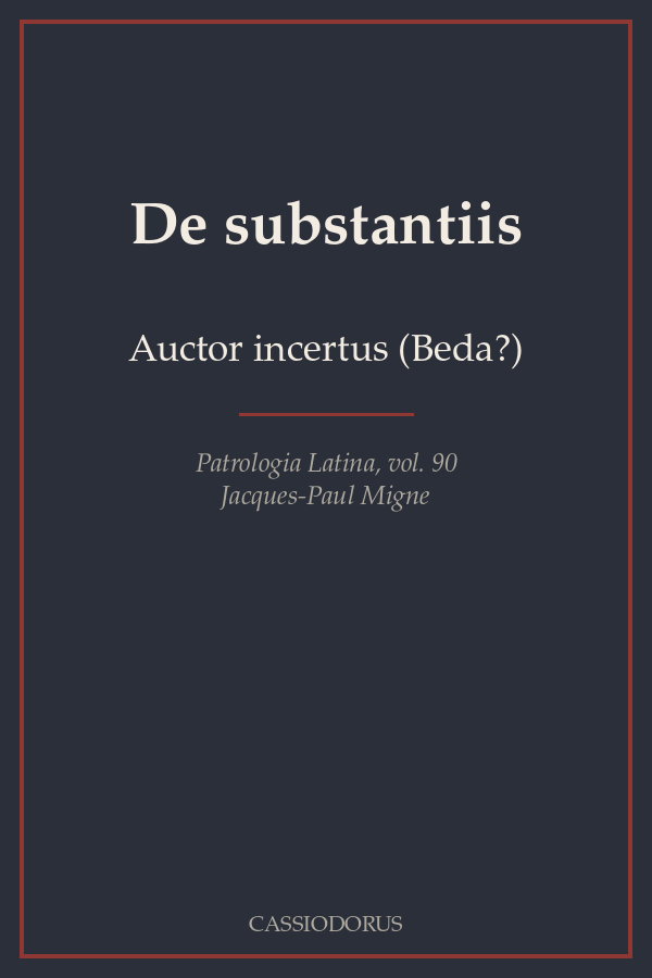 De substantiis cover