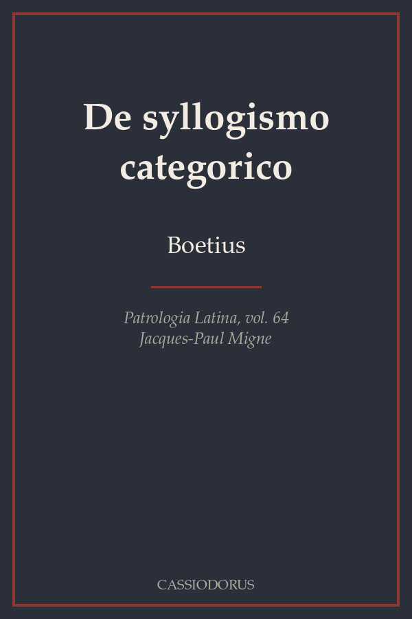 De syllogismo categorico cover