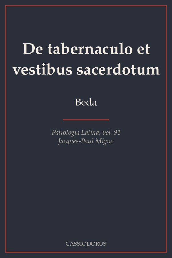 De tabernaculo et vestibus sacerdotum cover