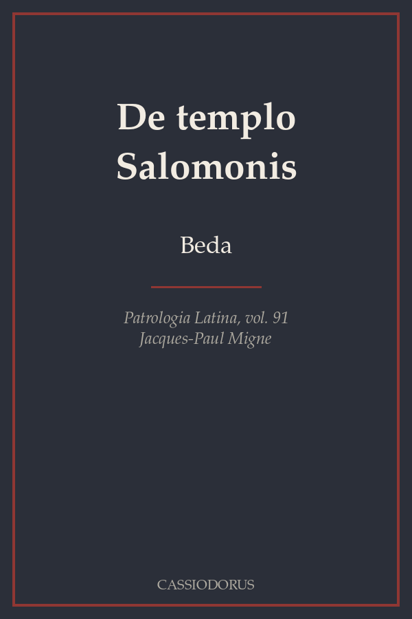De templo Salomonis cover