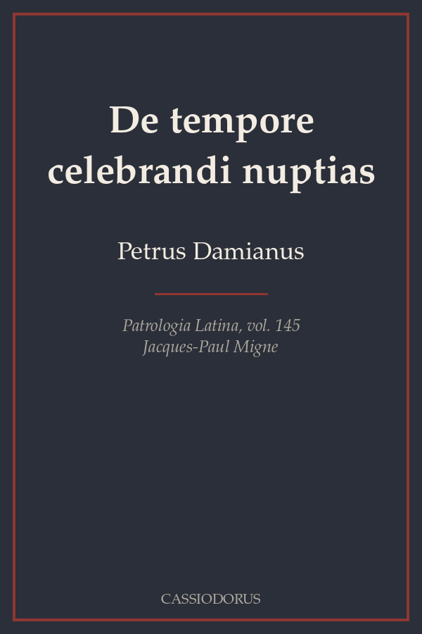De tempore celebrandi nuptias cover