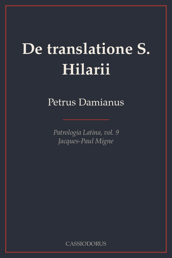 De translatione S. Hilarii cover