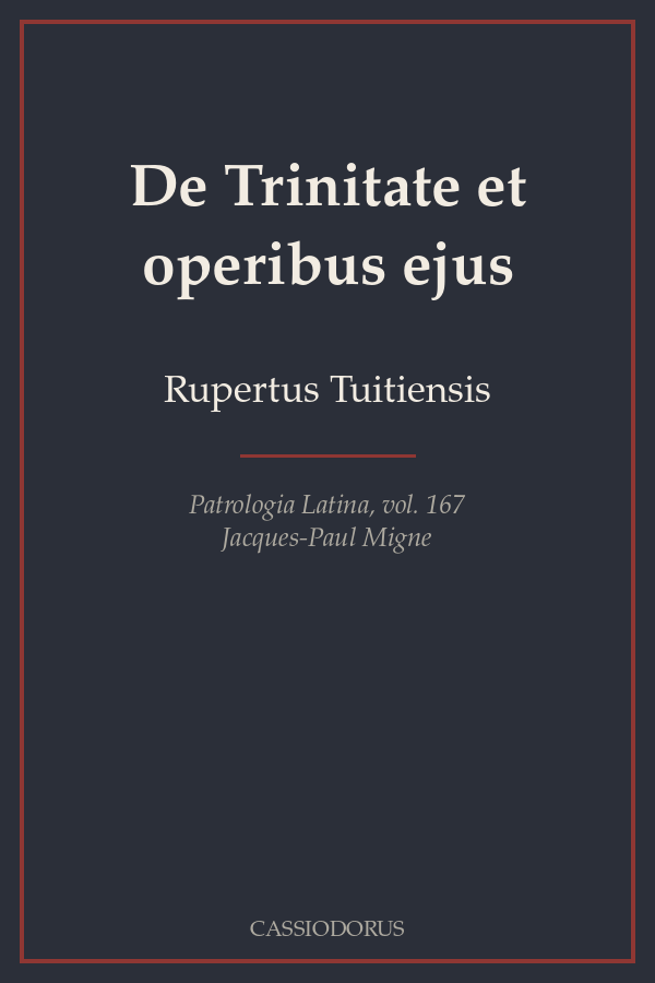 De Trinitate et operibus ejus cover