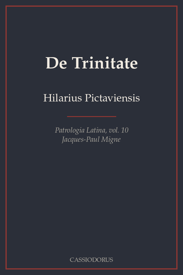 De Trinitate cover