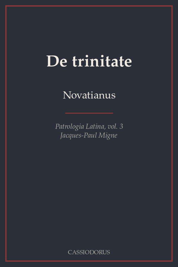 De trinitate cover