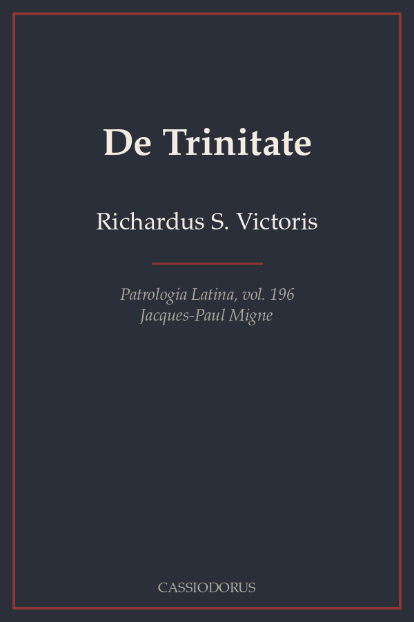 De Trinitate cover