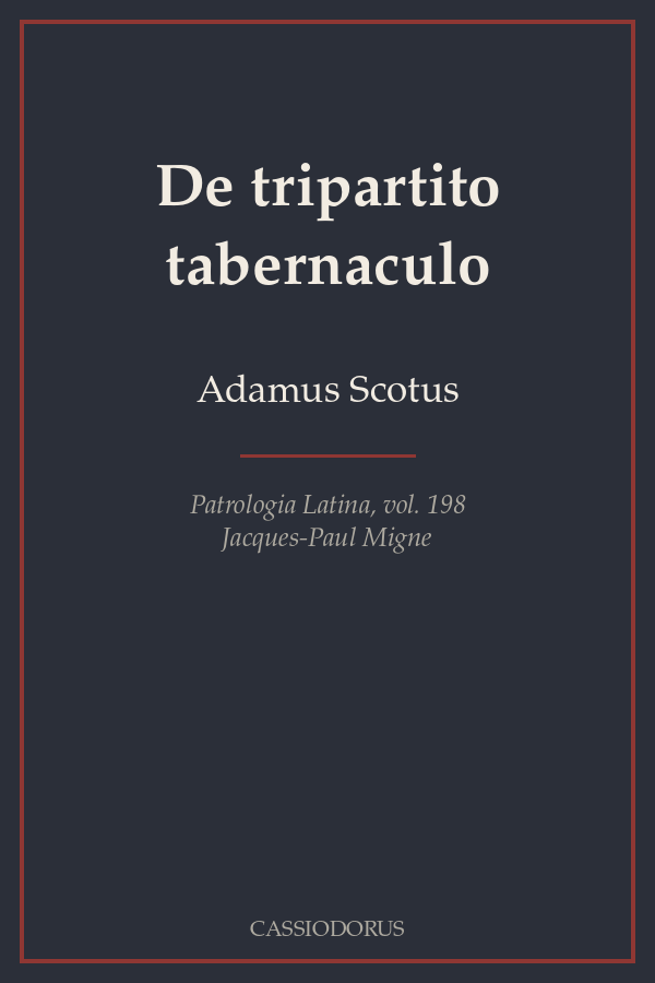 De tripartito tabernaculo cover