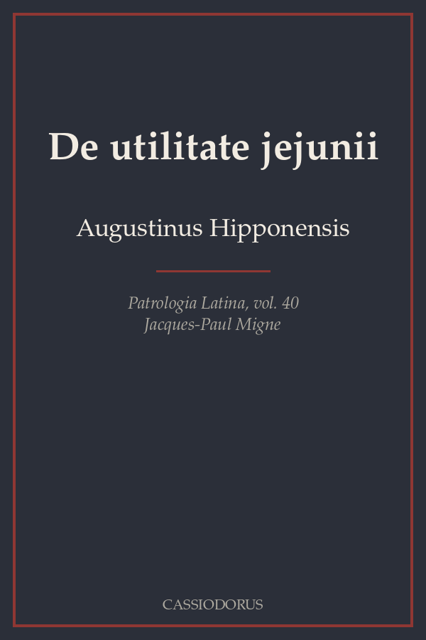 De utilitate jejunii cover