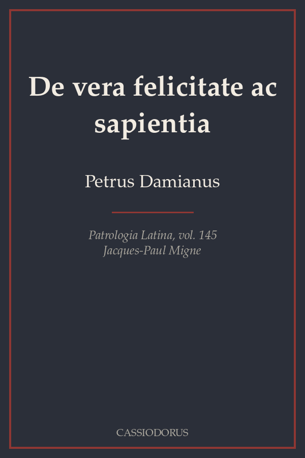 De vera felicitate ac sapientia cover