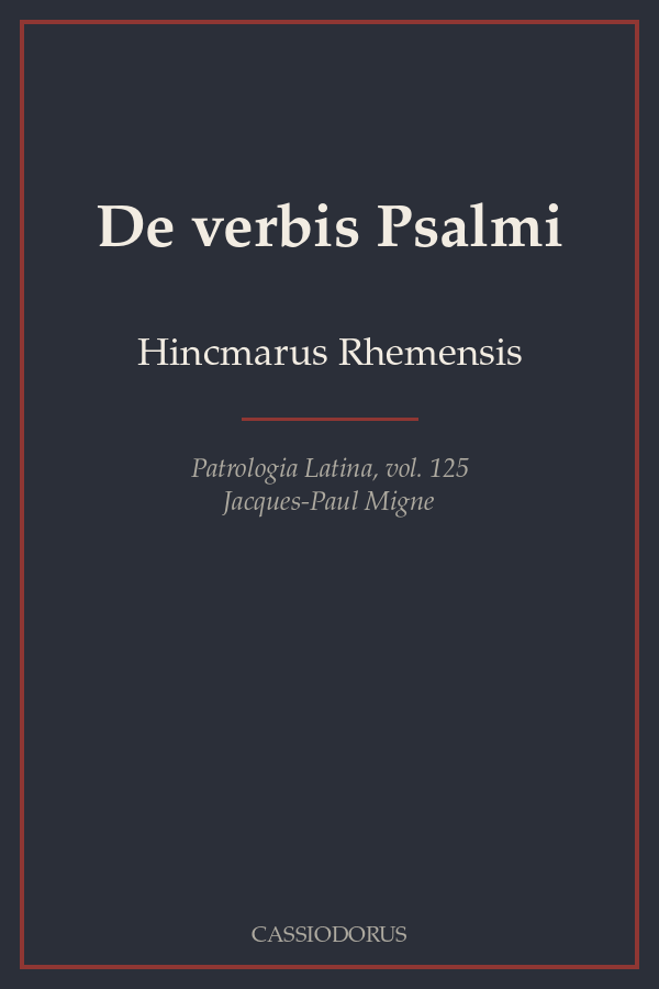 De verbis Psalmi cover