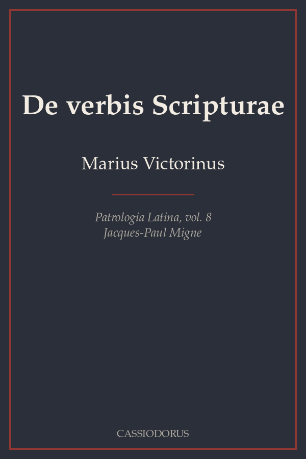 De verbis Scripturae cover