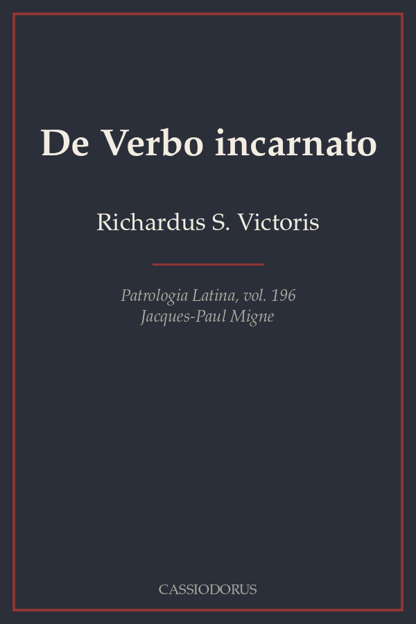 De Verbo incarnato cover
