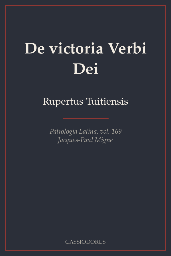 De victoria Verbi Dei cover