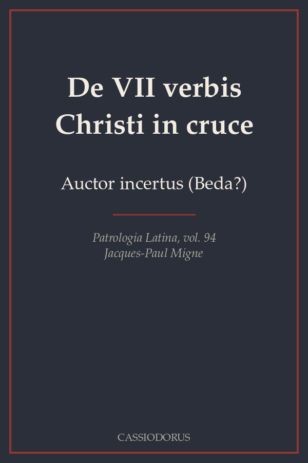 De VII verbis Christi in cruce cover