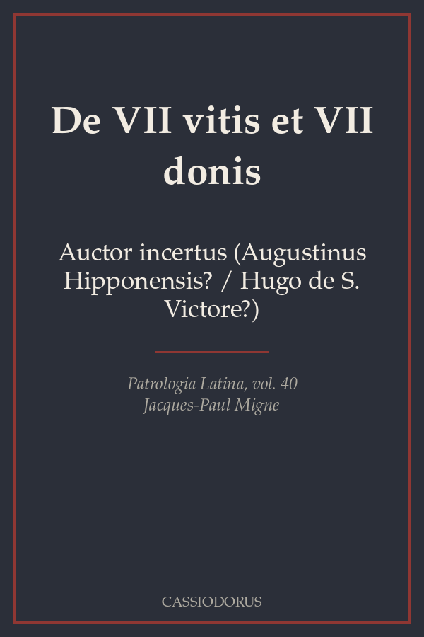 De VII vitis et VII donis cover