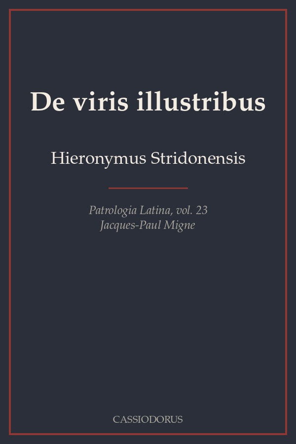 De viris illustribus cover