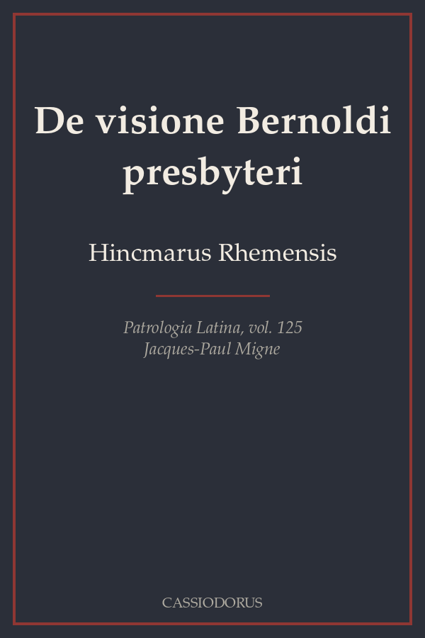 De visione Bernoldi presbyteri cover