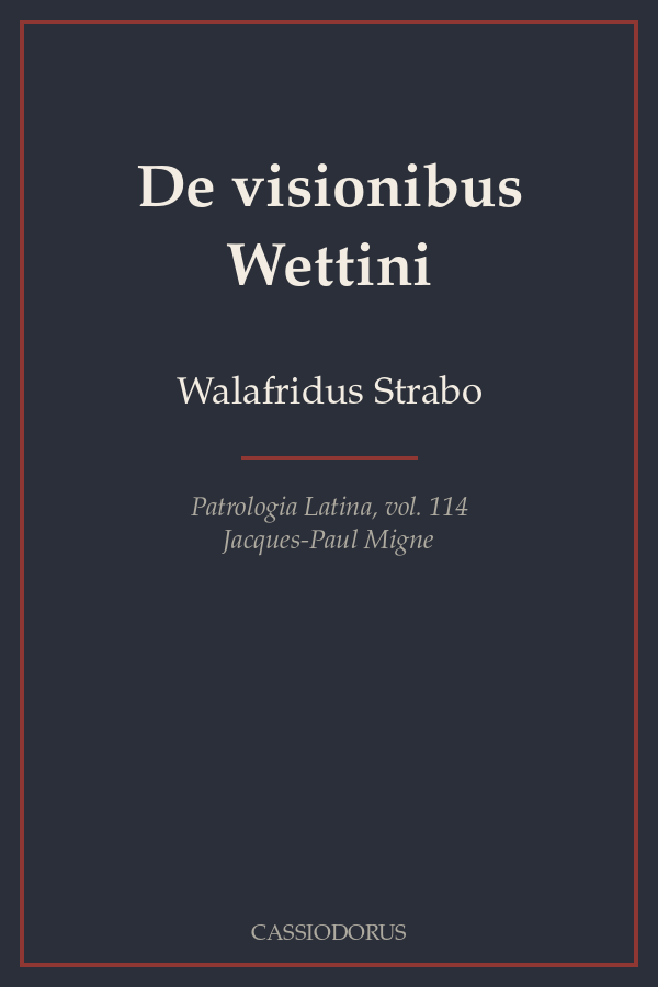 De visionibus Wettini cover