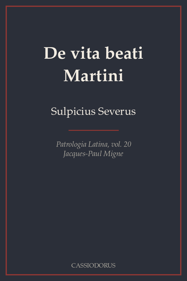 De vita beati Martini cover