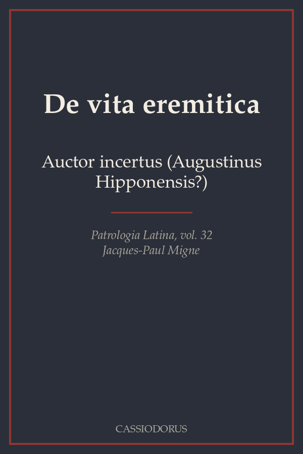 De vita eremitica cover