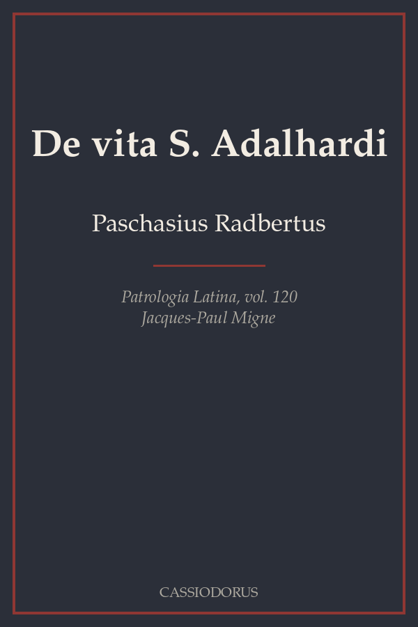 De vita S. Adalhardi cover