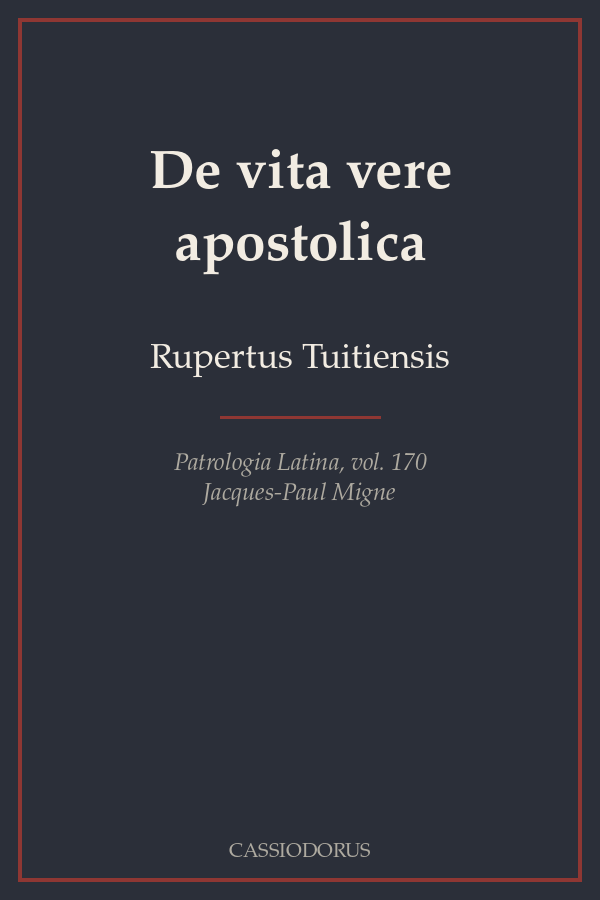 De vita vere apostolica cover