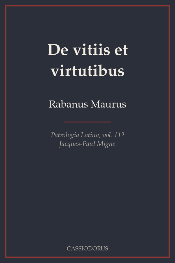 De vitiis et virtutibus cover