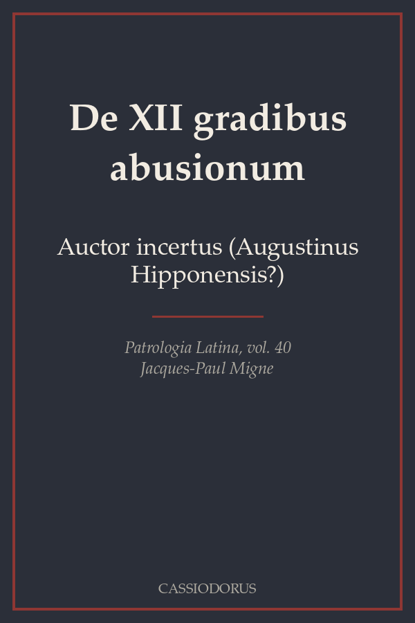 De XII gradibus abusionum cover