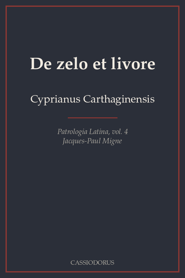 De zelo et livore cover