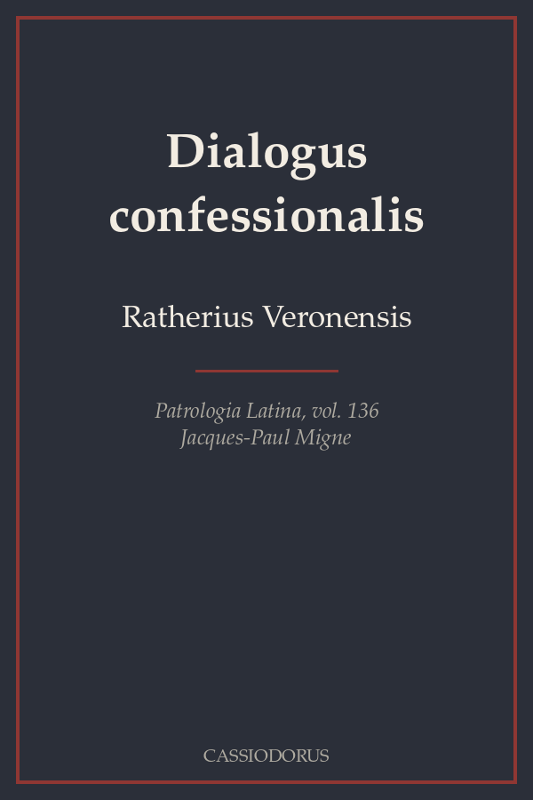 Dialogus confessionalis cover