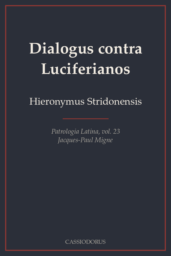 Dialogus contra Luciferianos cover
