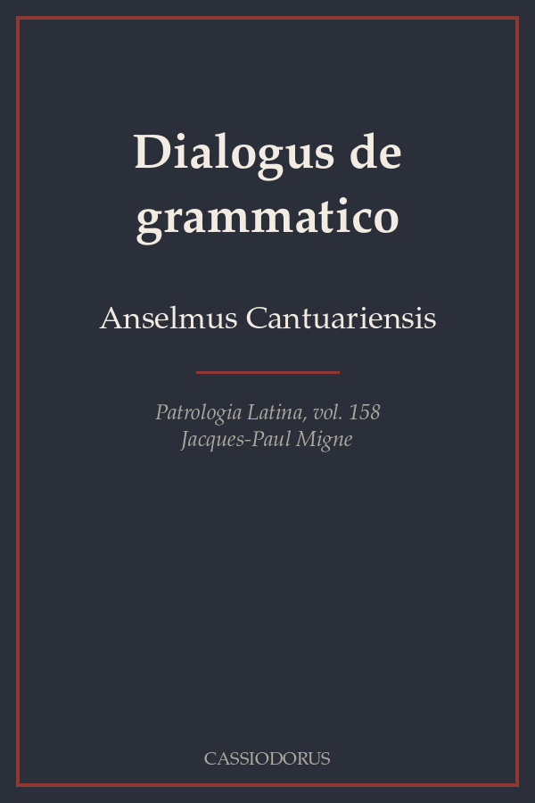 Dialogus de grammatico cover
