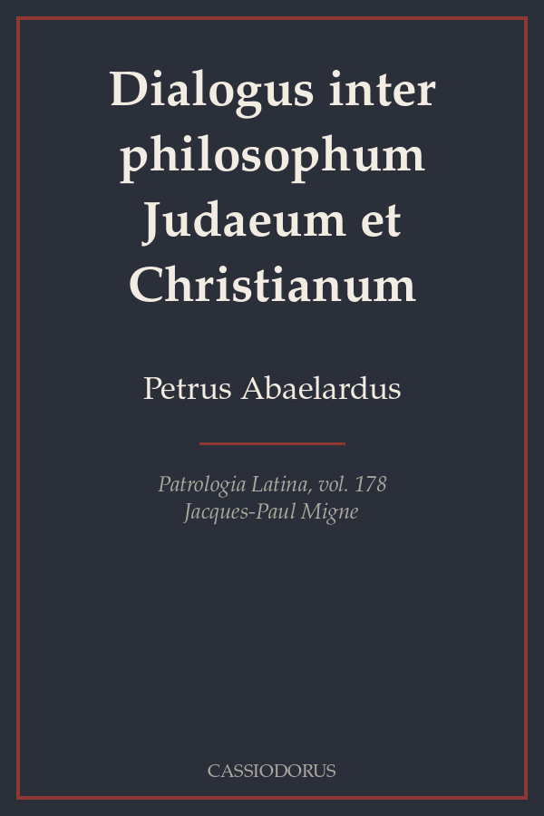 Dialogus inter philosophum Judaeum et Christianum cover