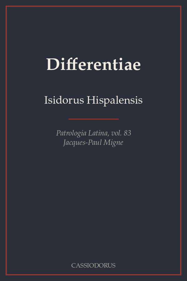 Differentiae cover