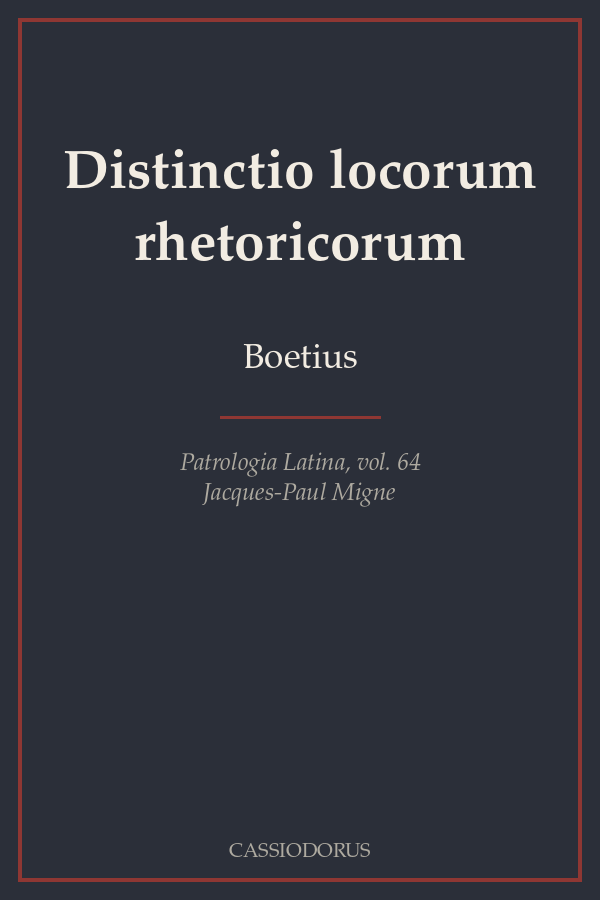 Distinctio locorum rhetoricorum cover