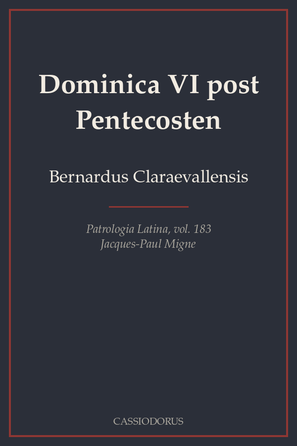 Dominica VI post Pentecosten cover