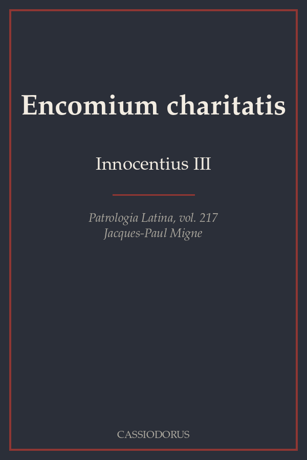 Encomium charitatis cover