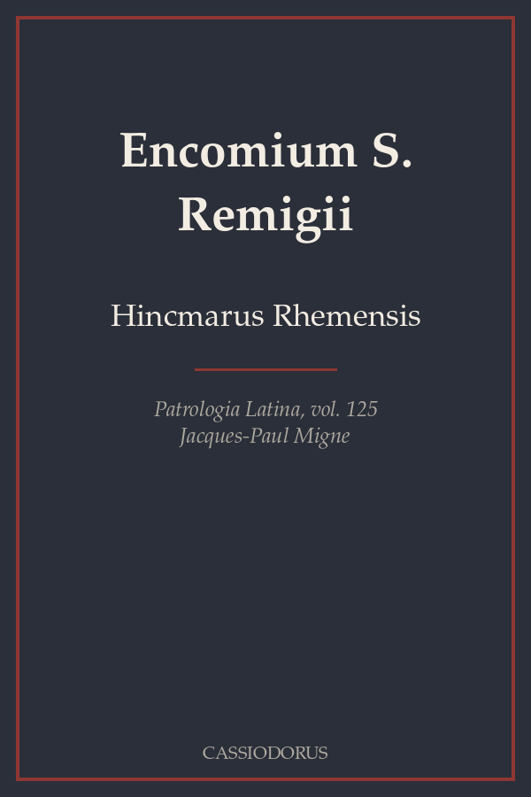 Encomium S. Remigii cover