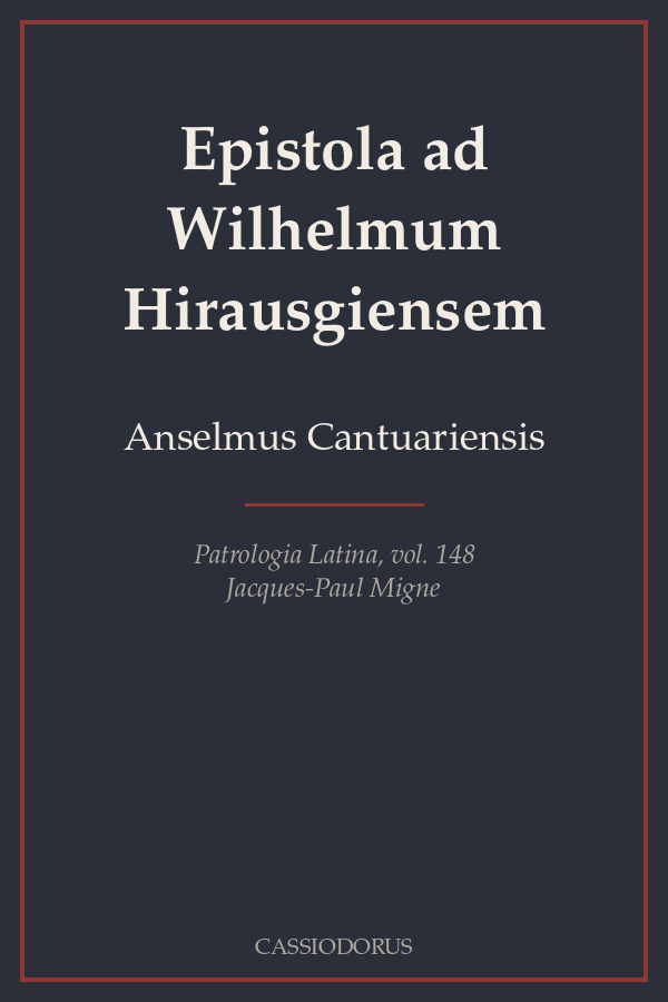Epistola ad Wilhelmum Hirausgiensem cover