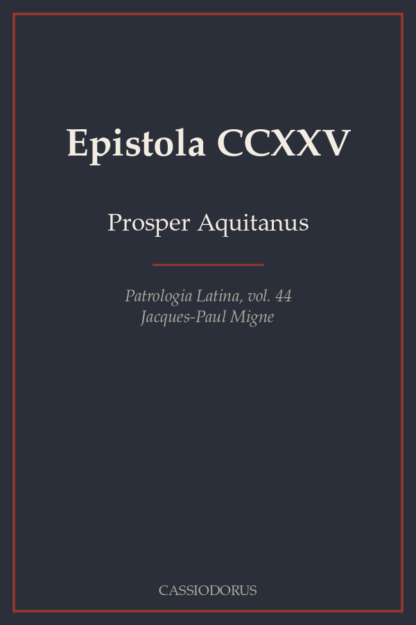 Epistola CCXXV cover