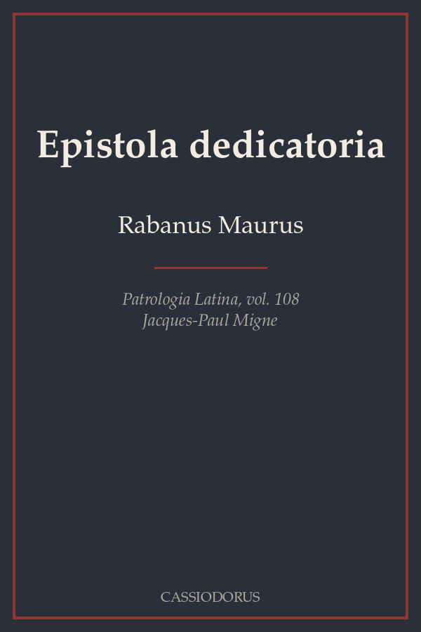 Epistola dedicatoria cover