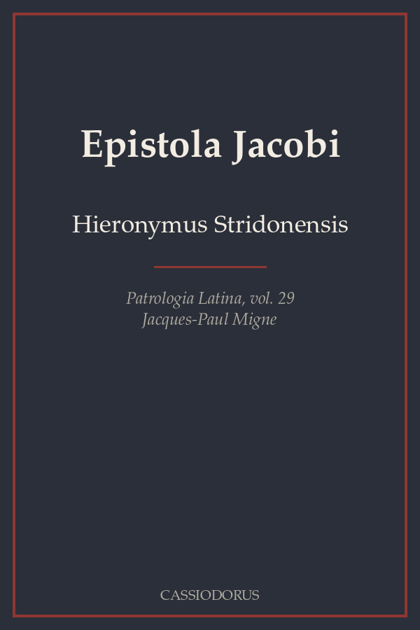 Epistola Jacobi cover