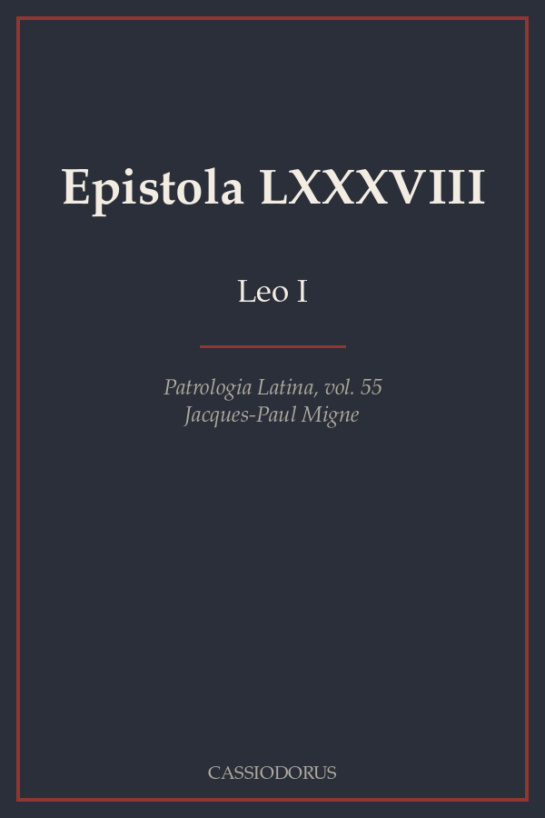 Epistola LXXXVIII cover
