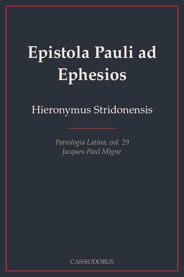 Epistola Pauli ad Ephesios cover