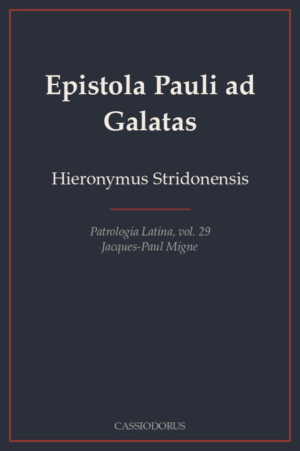 Epistola Pauli ad Galatas cover