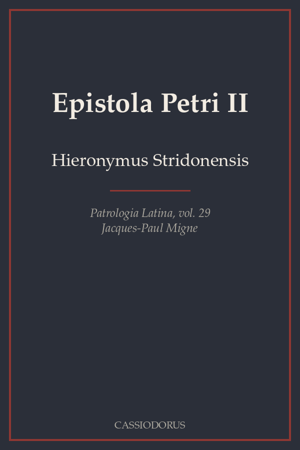 Epistola Petri II cover