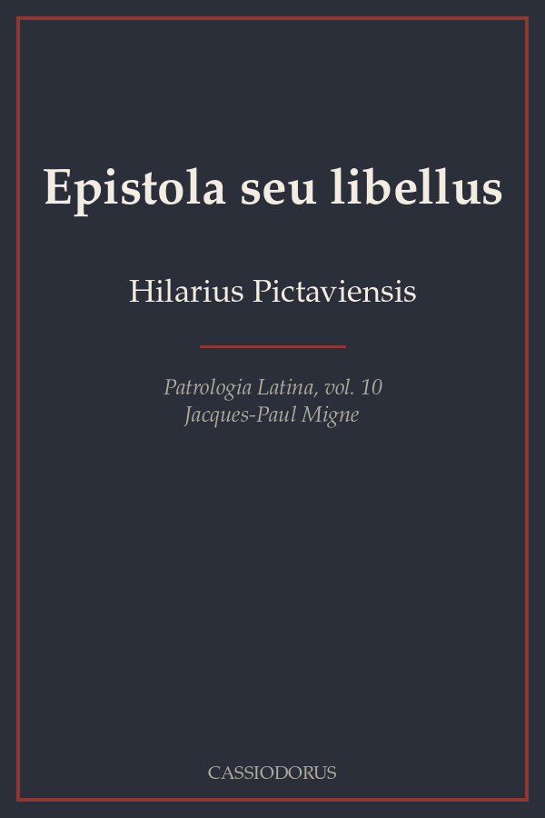 Epistola seu libellus cover