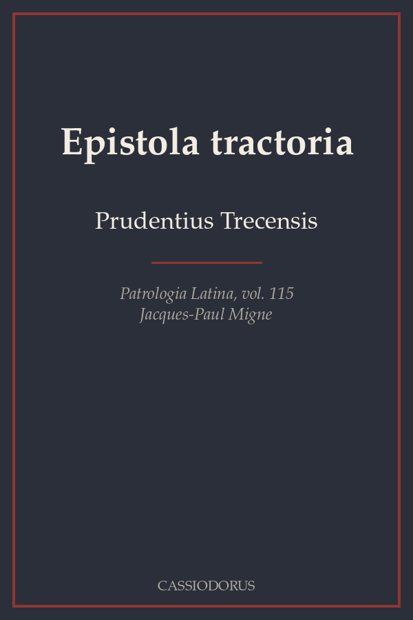 Epistola tractoria cover